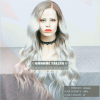 4 wig type Opational   Ombre Highlights Light Blonde Loose Wave human hair wigs